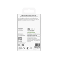 Puro TPE 10W USB-A - USB-C 3m kabelis - baltas