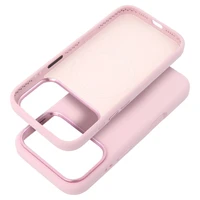 Dėklas skirtas iPhone 16 Forcell F-Protect Frame Premium suderinamas su Magsafe rožinis
