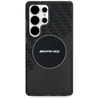AMG Magnetinis permatomas rombų dėklas telefonui Samsung Galaxy S25 Ultra - juodas
