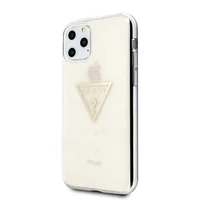 Guess GUHCN58SGTLGO iPhone 11 Pro auksinis/kietas dėklas Glitter Triangle