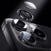 Benks grūdintas stiklas DR Sapphire objektyvo apsauga kamerai, skirtas iPhone 16/16 Plus (2 objektyvai), sidabrinė