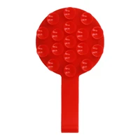 Silikoninis prisiurbiantis telefono laikiklis magnetinis su žiedu MSH9 raudonas