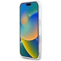 Karl Lagerfeld IML Deimantų logotipas iPhone 16 dėklas - skaidrus