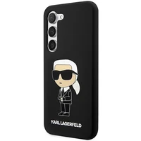Karl Lagerfeld Silikoninis Ikonik dėklas Samsung Galaxy S23+ - juodas