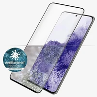PanzerGlass E2E Microfracture antibakterinis stiklas Samsung Galaxy S21 Ultra - su juodu rėmeliu