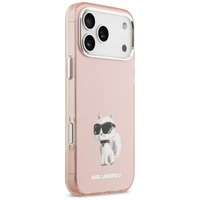 KARL LAGERFELD dėklas telefonui IPHONE 17 Pro su MagSafe suderintas (IML glitter logotipu) - juodas