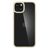 Spigen Crystal Hybrid dėklas telefonui iPhone 15 Plus - skaidri smėlinis