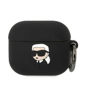 Karl Lagerfeld Silikoninis Karl Head 3D dėklas AirPods 3 - juodas