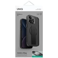 Uniq Heldro Mag Magclick įkrovimo dėklas telefonui iPhone 15 Pro - juoda