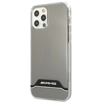 AMG Electroplate juodas ir baltas dėklas iPhone 12 / 12 Pro - skaidrus