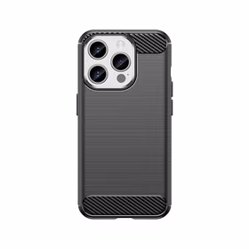 Lankstus anglies rašto dėklas telefonui iPhone 15 Pro Carbon Case - juodas