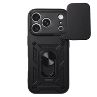 Stumdomas kameros šarvas dėklas telefonui Iphone 17 Pro juodas