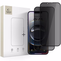Tech-Protect Anti Spy Apsauginis stiklas Pro+ 2 rinkinys iPhone 16e / 14 / 13 Pro / 13 - juodas