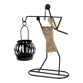 Dekoratyvus metalinis žvakidė ART DECO Afrika modelis C IALC-1