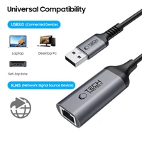 Tech-Protect UltraBoost USB-A 3.0 / Ethernet RJ45 1000Mbps adapteris - juodas