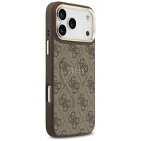 Guess 4G PU Classic Logo Magnetinis dėklas telefonui iPhone 17 Pro Max - rudas