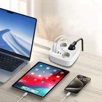 Tech-Protect PCS3X4 ilgintuvas, 3 lizdai, 2xUSB-A, 2xUSB-C 200 cm - baltas