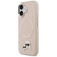 Karl Lagerfeld Karl & Choupette Pins Magnetinis dėklas telefonui iPhone 17 Pro - rožinis