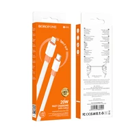 Borofone Kabelis BX89 Union - Type C į Lightning - PD 20W 1 metras baltas-oranžinis