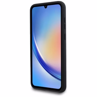 Karl Lagerfeld Silikoninis Karl&Choupette Metal Pin dėklas Samsung Galaxy A35 - juodas