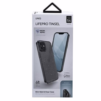 Uniq LifePro Tinsel dėklas telefonui iPhone 12 mini - juodas