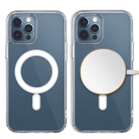 Anti Shock 1,5 mm Magnetinis dėklas iPhone 13 6,1" skaidrus didelė anga