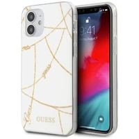 Dėklas telefonui (m) iPhone 12 mini 5.4" - baltas/baltas kietasis dėklas Saffiano