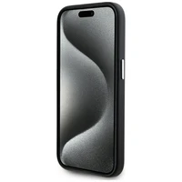 Karl Lagerfeld FW Metal Plate Magnetinis iPhone 15 Pro dėklas - juodas