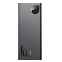 Išorinė baterija Baseus Adaman Metal 20000mAh PD QC 3.0 65W 2xUSB + USB-C + micro USB (juoda)