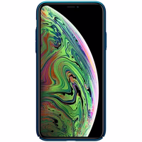 Nillkin Super Frosted Shield - dėklas Apple iPhone 11 Pro Max z wycięciem na logo (Peacock mėlynas)