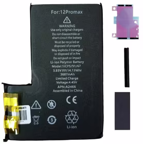Akumuliatorius ORG skirtas iPhone 12 Pro Max 3687mAh without BMS su lipduku