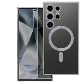 ELECTRO MAG COVER dėklas, suderinamas su MagSafe, skirtas SAMSUNG A37, sidabrinis