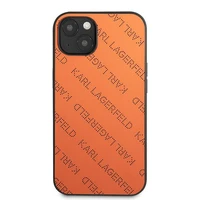 Karl Lagerfeld KLHCP13SPTLO iPhone 13 mini 5,4 "oranžinis kietas dėklas Perforuotas Allover