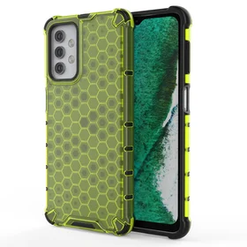 Honeycomb dėklas telefonui su TPU buferiu Samsung Galaxy A32 5G žalias