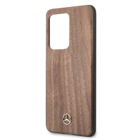 Mercedes Wood Line Walnut dėklas telefonui Samsung Galaxy S20 Ultra – rudos spalvos