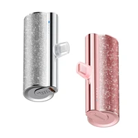 VEGER išorinė baterija 5000 mAh su įmontuotu jungtimi Type C PD QC3.0 2,4A 12W PlugOn (W0573) violetinė