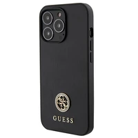 Guess Strass Metal Logo dėklas telefonui iPhone 13 Pro 6.1" - juoda