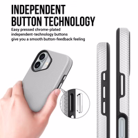 Dėklas Perfectionists Triangle Mag Case Apple iPhone 16 sidabrinis