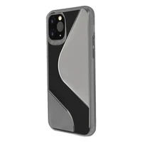S-Case lankstus dangtelis TPU dėklas Huawei P40 Lite E juodas
