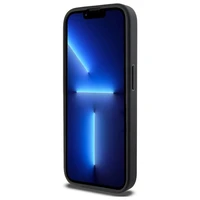 DKNY Grained Metal Logo MagSafe dėklas telefonui iPhone 15 Pro Max - smėlinis