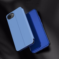 Clear View dėklas iPhone 16e atverčiamas dangtelis - mėlynas