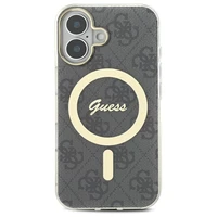 Guess IML 4G Magnetinis dėklas iPhone 16 Plus - juodas