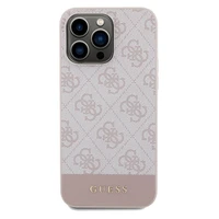 Guess 4G Stripe Collection dėklas iPhone 14 Pro - rožinis
