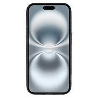 Glitter Magsafe dėklas telefonui iPhone 16 juodos spalvos skaidrus