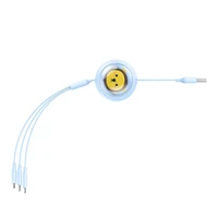 Įkrovimo kabelis 3in1 Baseus USB į USB-C, USB-M, Lightning 3,5A, 1,1m (mėlynas)