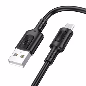Borofone Kabelis BX111 Feliz - USB į Micro USB - 2,4A 1 metras juodas