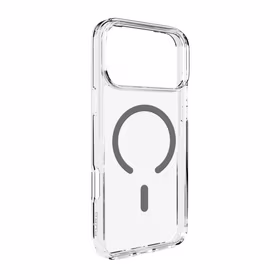 Puro Lite Mag TPU+PC dėklas telefonui suderinamas su MagSafe iPhone 17 Pro - skaidrus su pilku žiedu