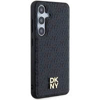 DKNY Odinis raštas metalo logotipas MagSafe dėklas telefonui skirtas Samsung Galaxy S24 - juodas
