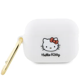 Hello Kitty silikoninis 3D Kitty galvos dėklas AirPods Pro 2 (2022/2023) - baltas