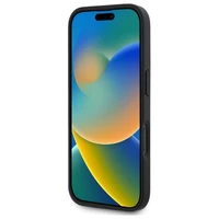 DKNY tekstūrinio rašto dryžuotas dėklas telefonui iPhone 16 - juodas